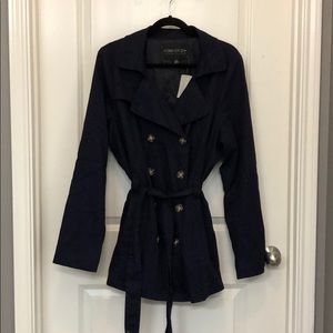 ❌❌ SOLD ❌❌ NWT Forever 21 Navy trench coat - 3XL